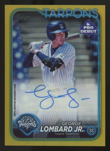 2024 Topps Pro Debut George Lombard Jr. Gold Auto /50 #PD-190