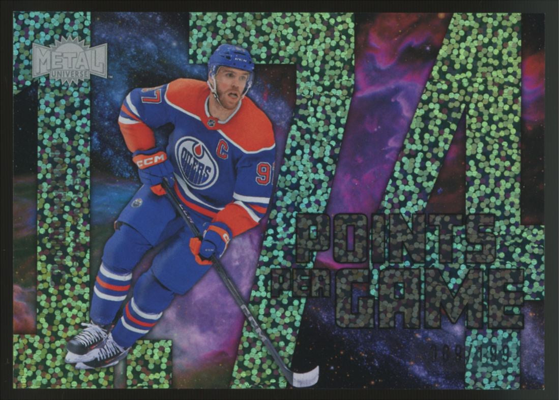 2024/25 UD Metal Universe Connor McDavid Points Per Game Speckle /199 #PPG-3