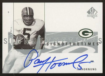 2001 Upper Deck SP Authentic Paul Hornung Sign Of The Times Auto #PH