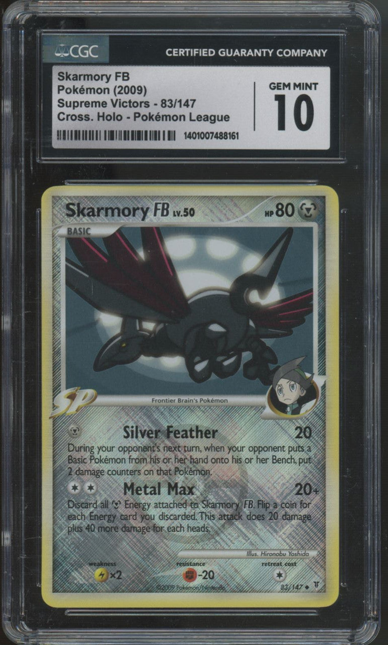 2009 Pokemon Skarmory FB Supreme Victors Cross Holo #83 CGC 10