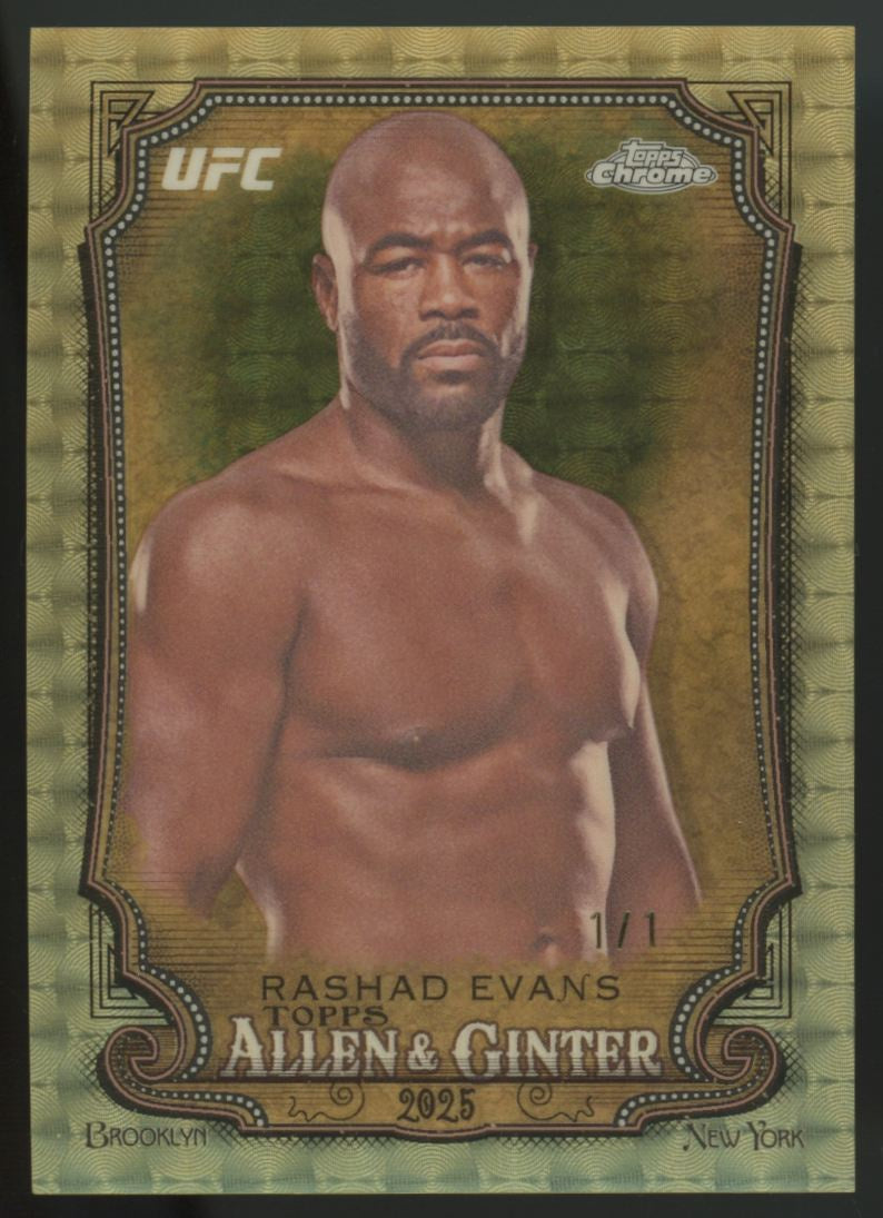 2025 Topps Chrome UFC Rashad Evans Allen & Ginter Superfractor 1/1 #AAG-2