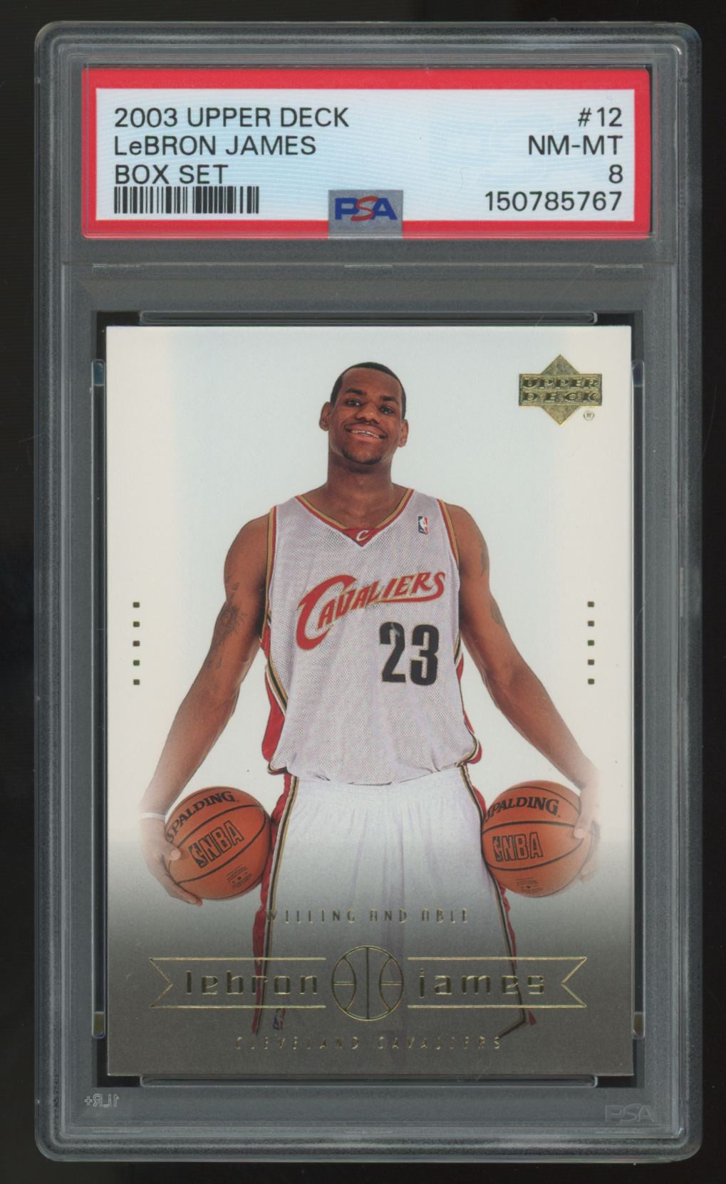 2003-04 Upper Deck LeBron James RC Box Set #12 PSA 8