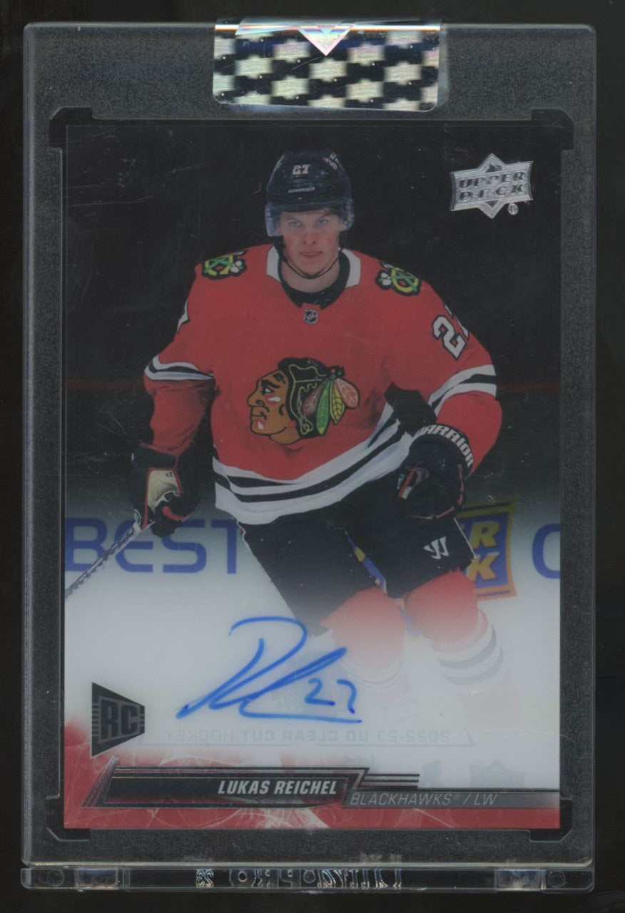 2022-23 Upper Deck Clear Cut Lukas Reichel RC Auto #CC-LU