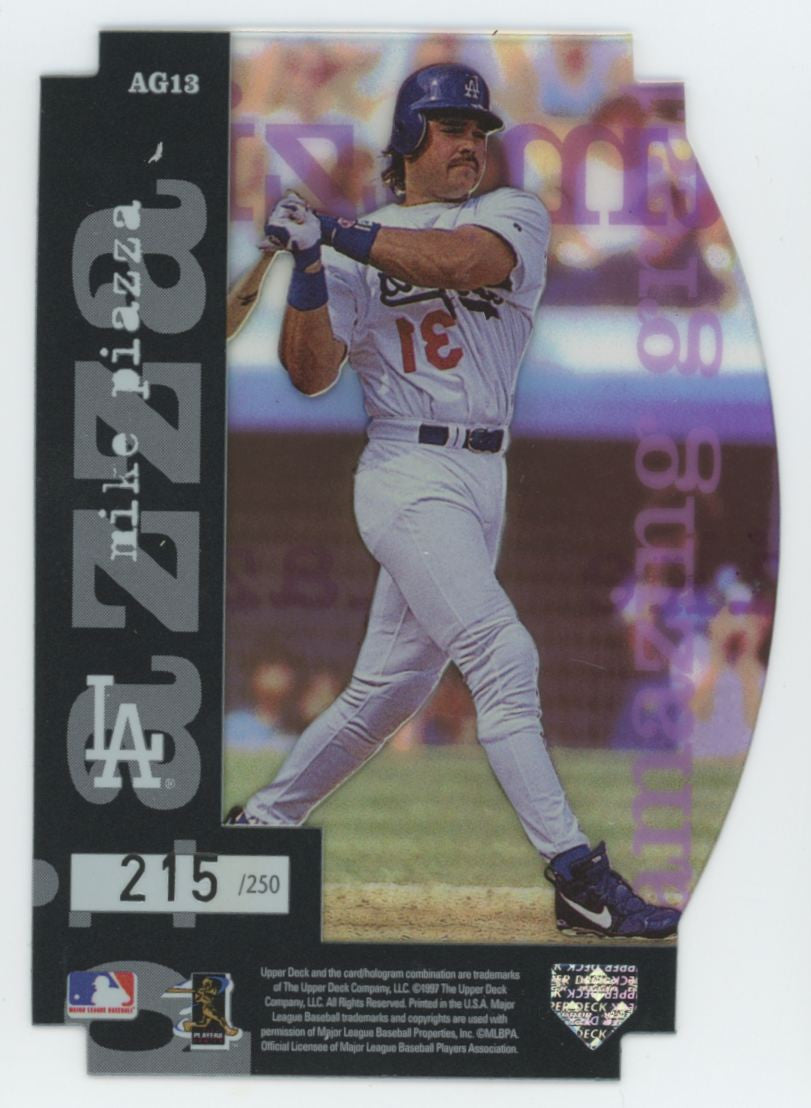 1998 Upper Deck Mike Piazza Amazing Greats Black Die Cut /250 #AG13