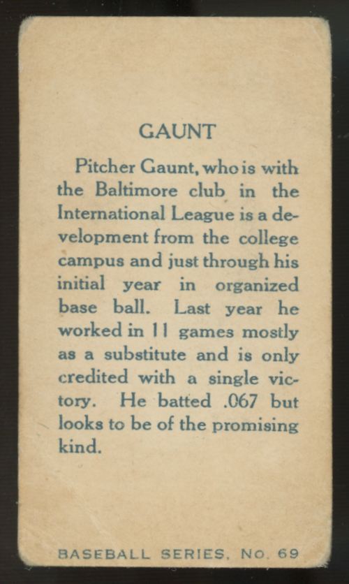 1912 C46 Imperial Bob Gaunt #69 Good
