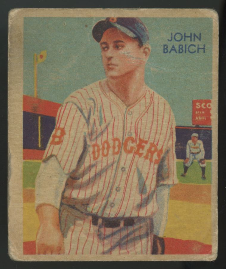 1935 National Chicle John Babich Diamond Stars #82 Poor