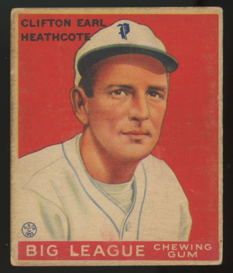 1933 Goudey Clifton Earl Heathcote #115 VG