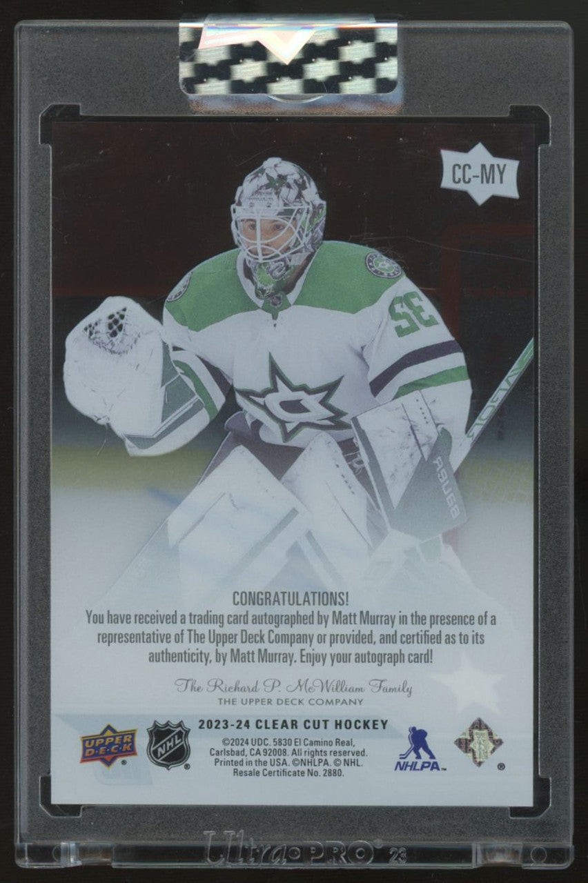 2023/24 UD Clear Cut Matt Murray Auto #CC-MY
