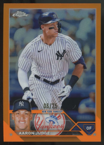 2023 Topps Chrome Aaron Judge Orange Refractor /25 #62