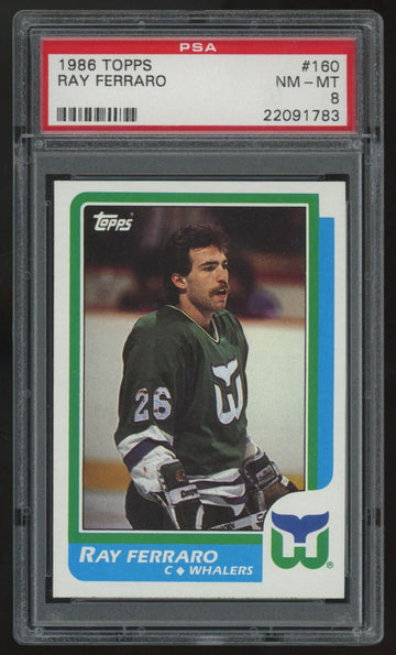 1986-87 Topps Ray Ferraro RC #160 PSA 8