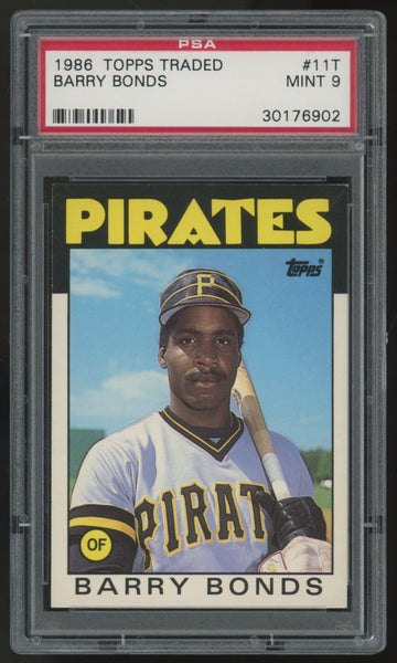 1986 Topps Traded Barry Bonds RC #11T PSA 9 *902