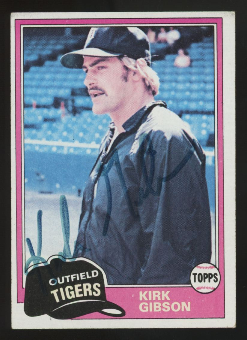 1981 Topps Kirk Gibson Signed Autograph #315 JSA Authentic