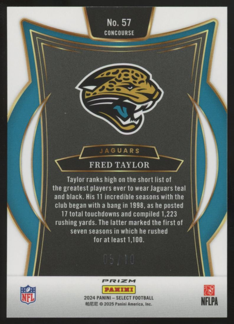 2024 Panini Select Fred Taylor Concourse Gold Shock /10 #57