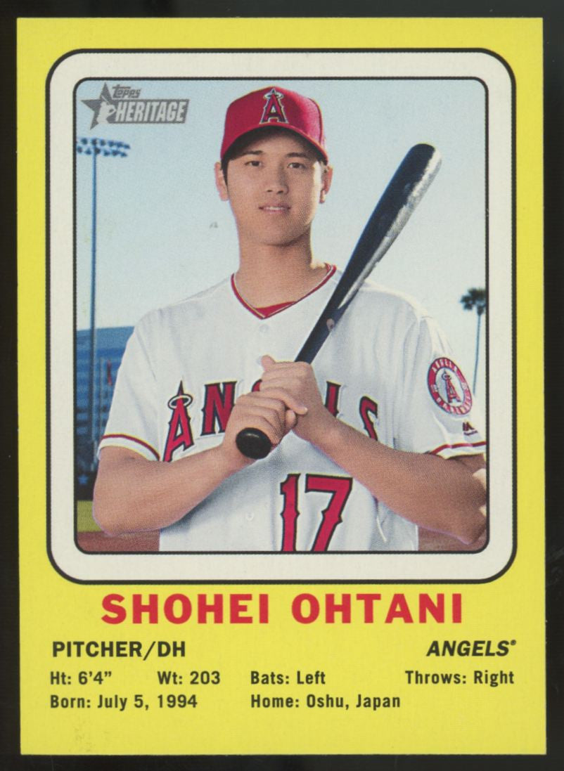 2018 Topps Heritage Shohei Ohtani RC 1969 Collector Cards High Number SSP