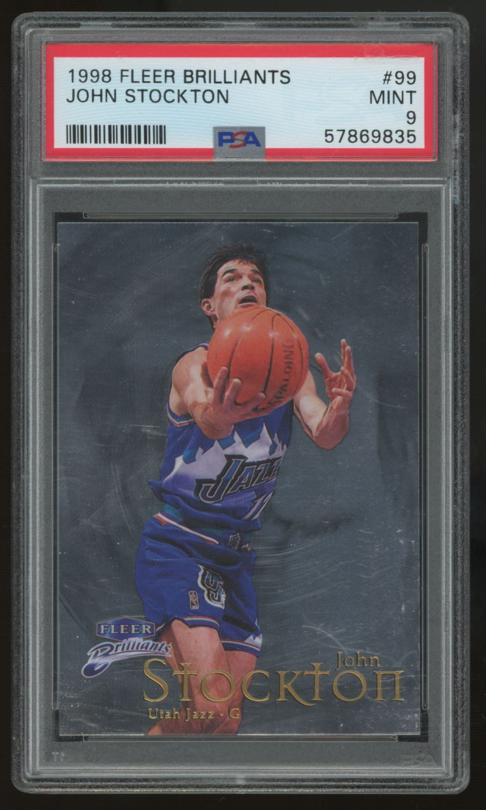 1998-99 Fleer Brilliants John Stockton #99 PSA 9