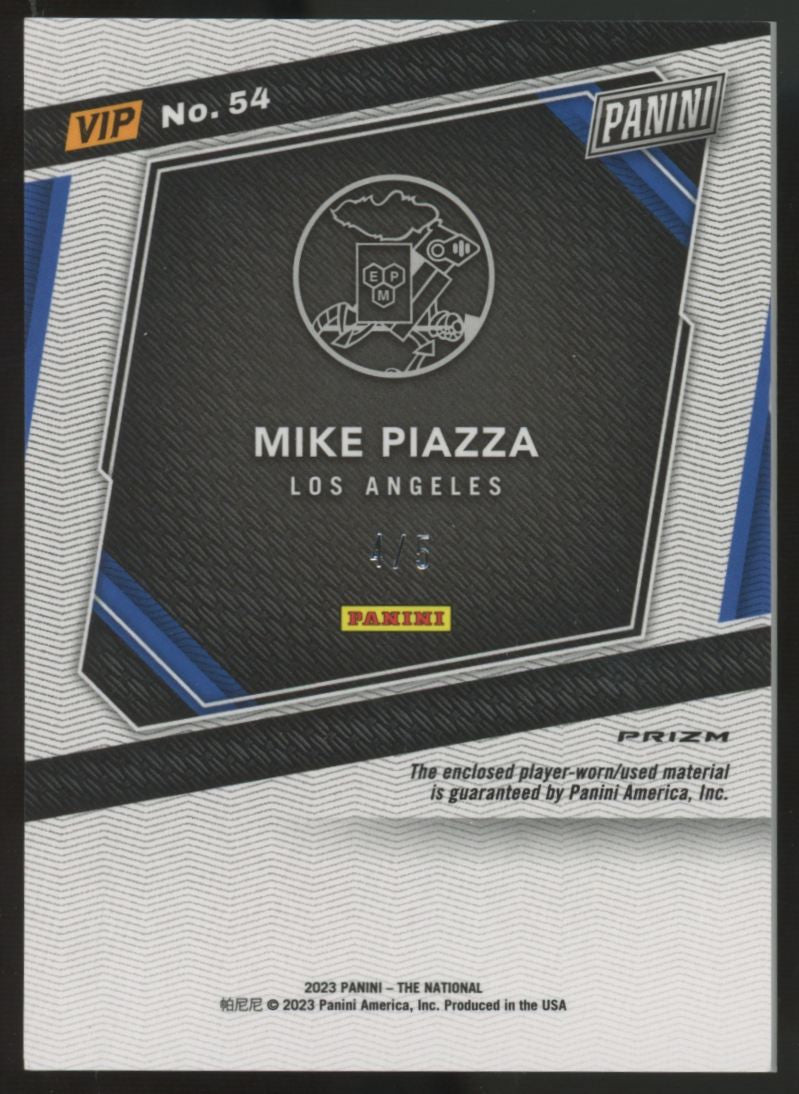 2023 Panini The National Mike Piazza Black & Gold Patch /5 #54