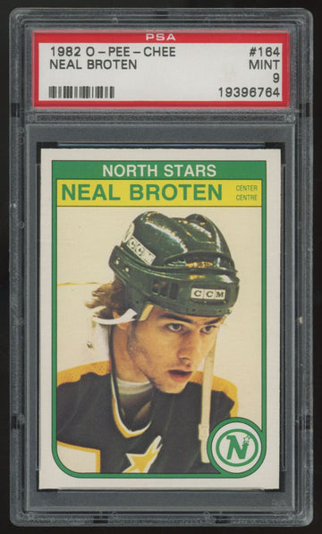 1982-83 O-Pee-Chee Neal Broten RC #164 PSA 9