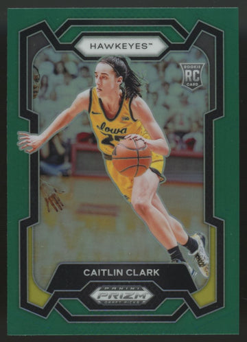 2024-25 Panini Prizm Draft Picks Caitlin Clark RC Green #57 "A"