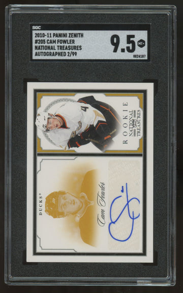 2010-11 Panini Zenith Cam Fowler RC National Treasures Auto /99 #205 SGC 9.5