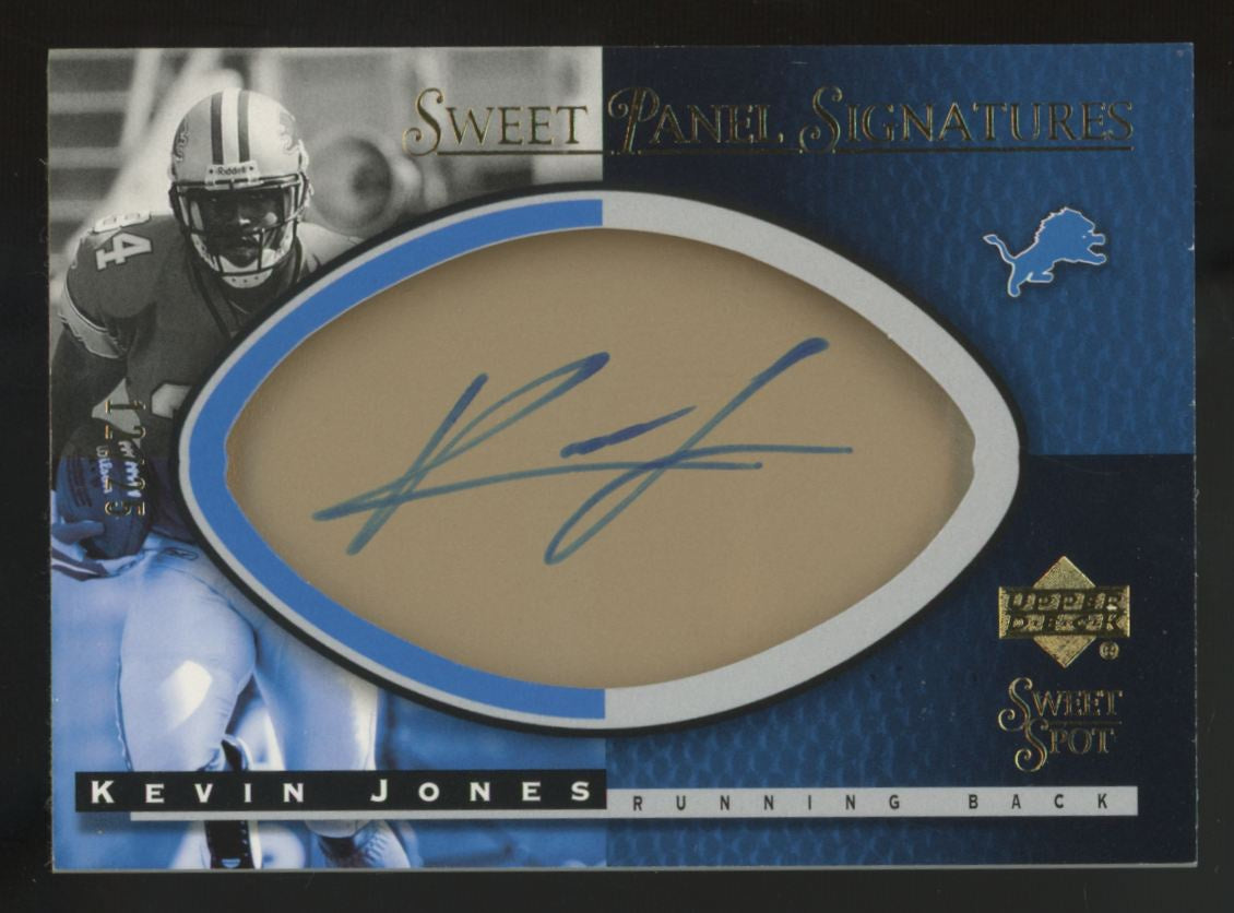 2004 UD Sweet Spot Kevin Jones RC Gold Sweet Panel Signatures Auto /25 #SP-KJ