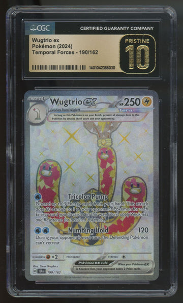 2024 Pokemon Wugtrio ex Temporal Forces #190 CGC Pristine 10