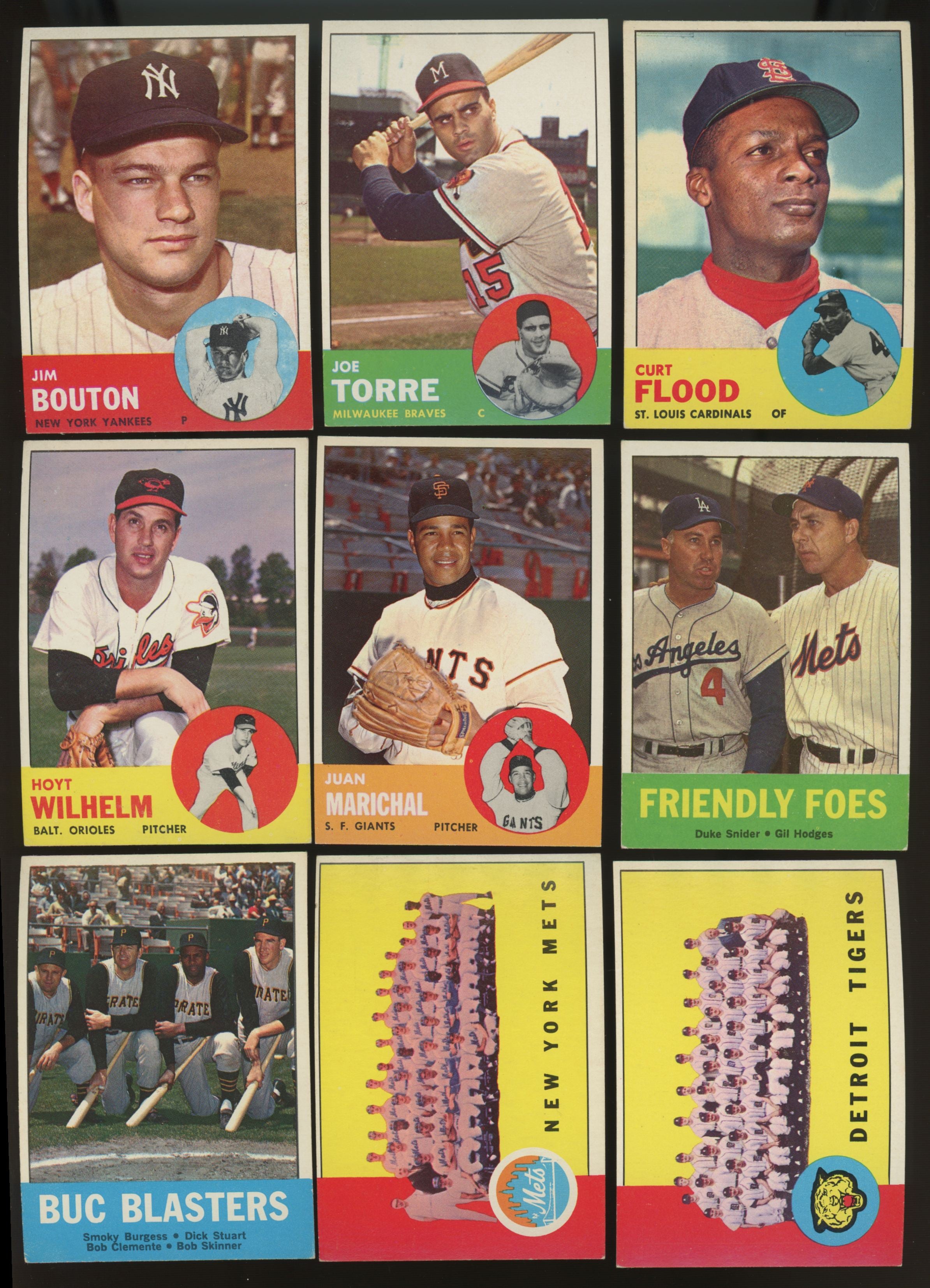 1963 Topps Baseball Near Complete Set (538/576) EX-EX/MT