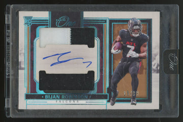 2023 Panini One Bijan Robinson RC Blue Dual Patch Auto RPA /99 #31