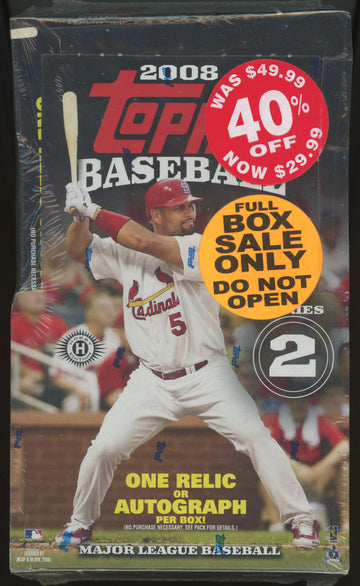 2008 Topps Baseball Series 2 Hobby Box Factory Sealed "B"
