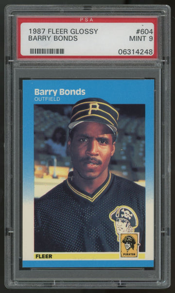 1987 Fleer Glossy Barry Bonds RC #604 PSA 9 *248