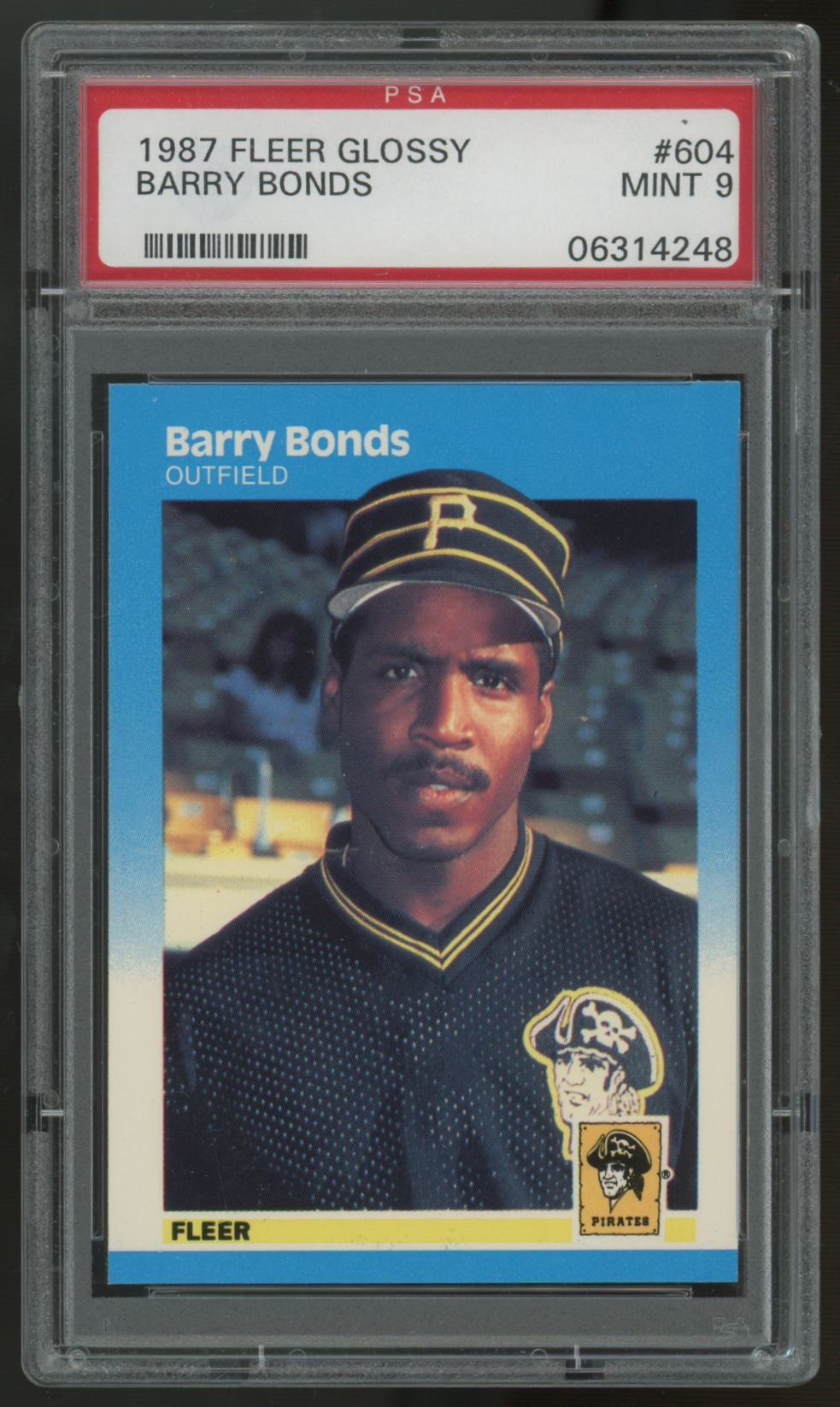 1987 Fleer Glossy Barry Bonds RC #604 PSA 9 *248