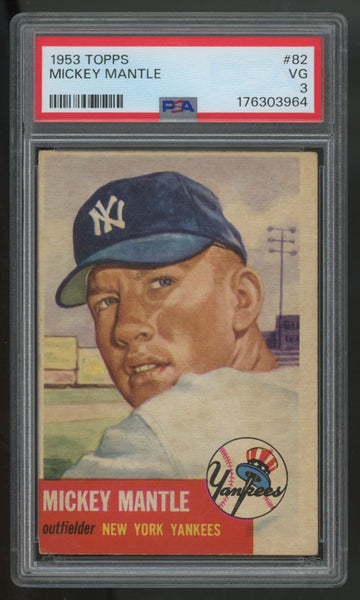 1953 Topps Mickey Mantle #82 PSA 3
