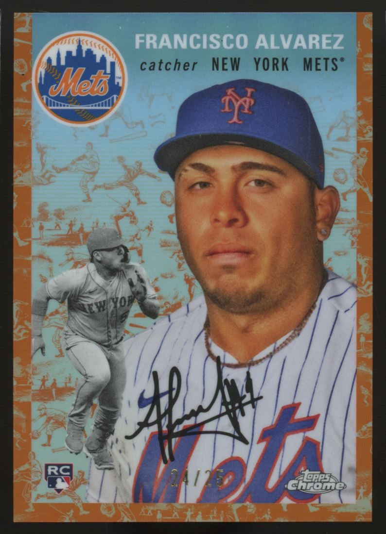 2023 Topps Chrome Platinum Anniversary Francisco Alvarez RC Orange /25 #110