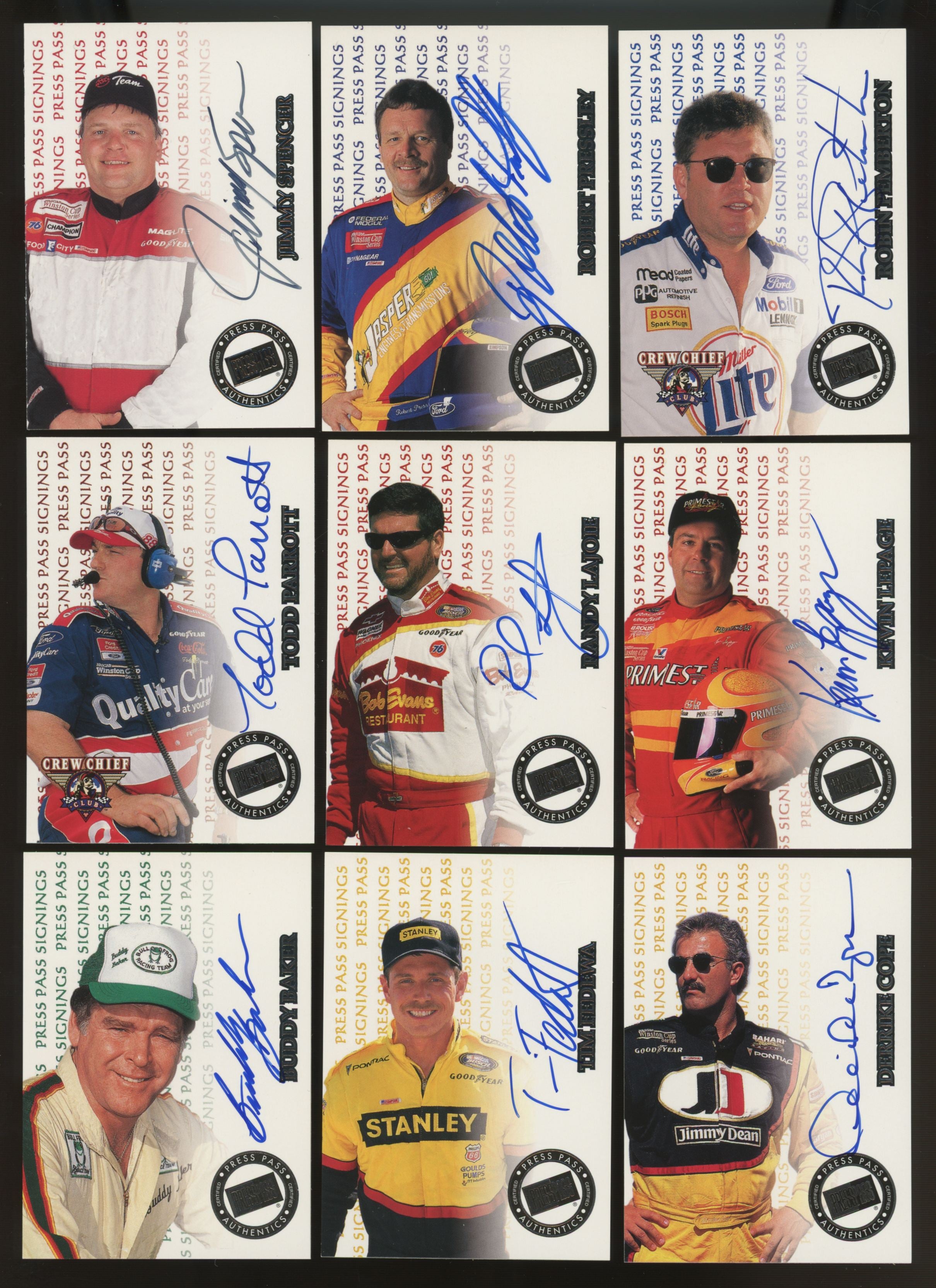 1999 Press Pass NASCAR Signings Complete Auto Set (60) Dale Sr Jr