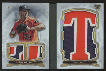 2020 Triple Threads Justin Verlander Jumbo Plus Dual Patch Booklet /3 #JPR-JV