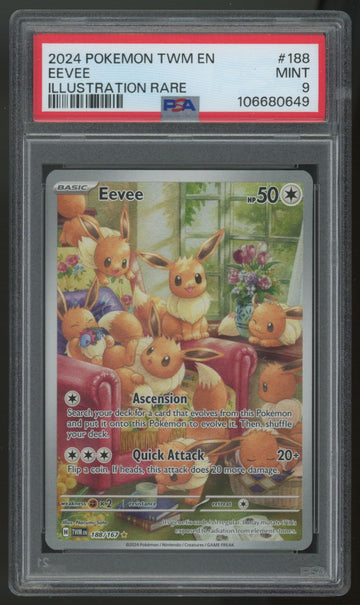 2024 Pokemon Eevee Twilight Masquerade Illustration Rare #188 PSA 9 (B)
