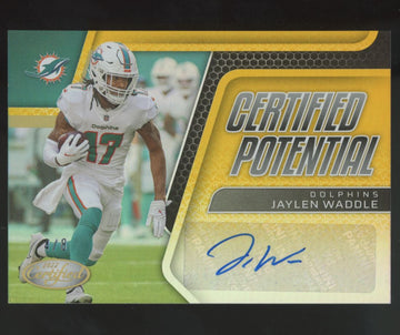 2022 Certified Potential Jaylen Waddle Auto Gold /8 #CPS-JW