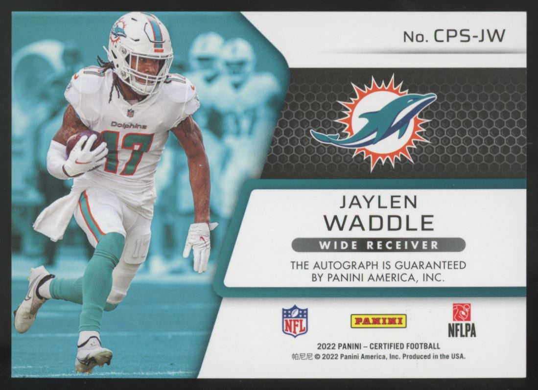 2022 Certified Potential Jaylen Waddle Auto Gold /8 #CPS-JW