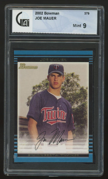 2002 Bowman Joe Mauer RC #379 GAI 9
