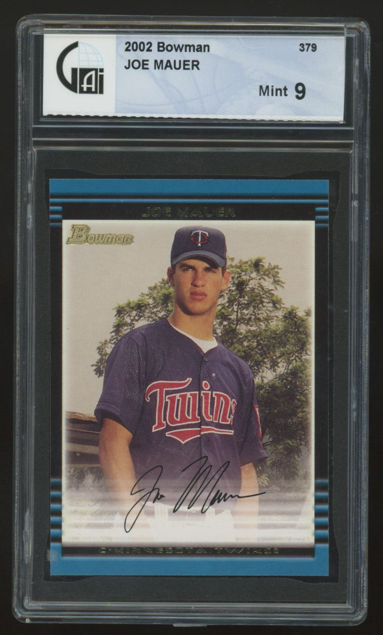 2002 Bowman Joe Mauer RC #379 GAI 9