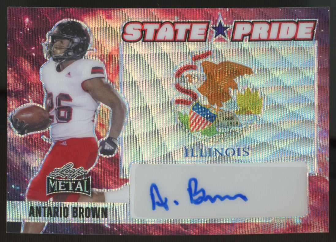 2024 Leaf Metal Antario Brown State Pride Auto 1/1 #SP-AB1