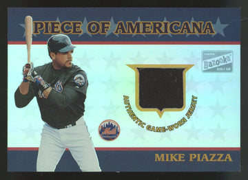 2003 Topps Bazooka Mike Piazza Piece Of Americana Refractor Patch /25 #PA-MP