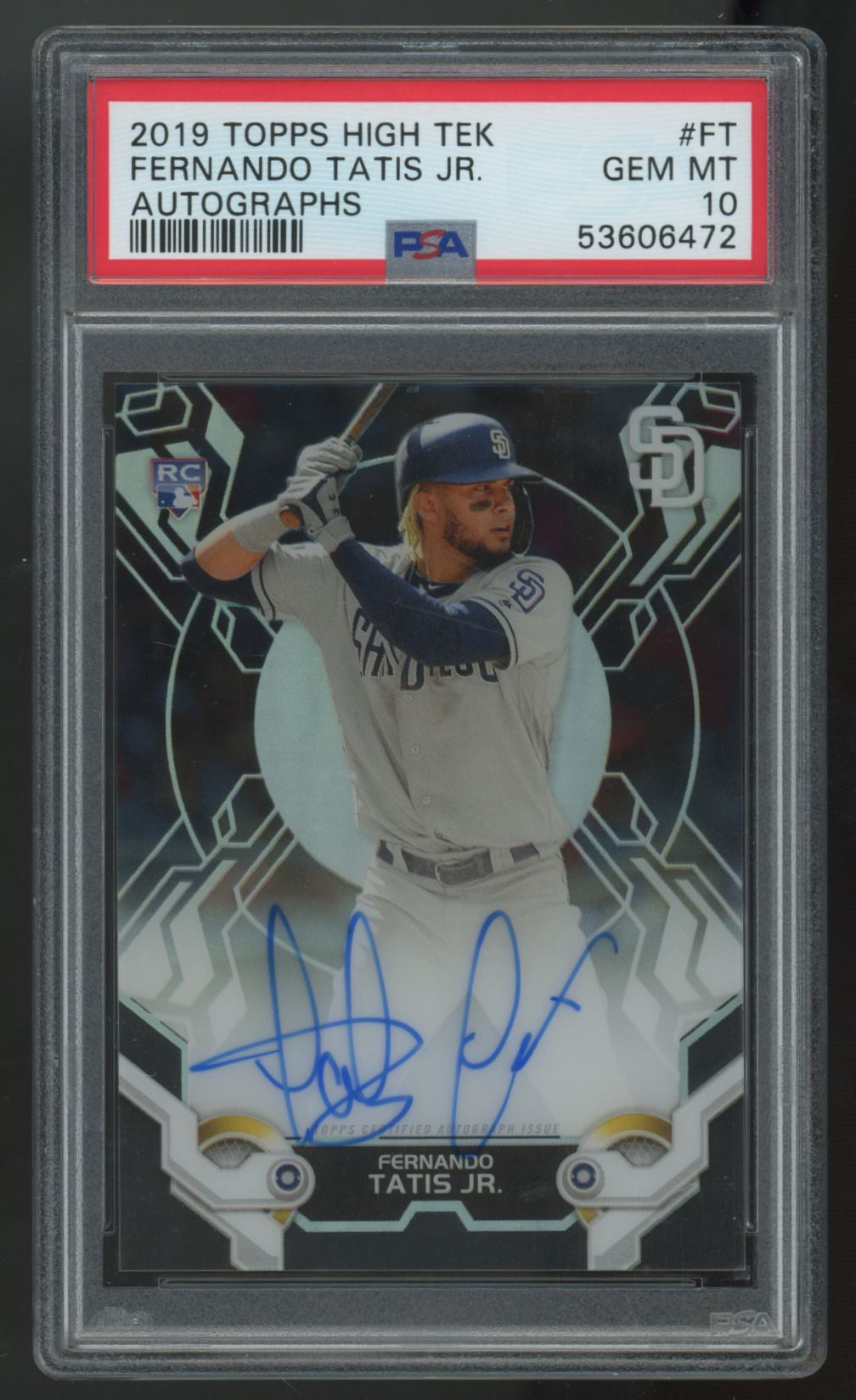 2019 Topps High Tek Fernando Tatis Jr. RC Auto #HTA-FT PSA 10