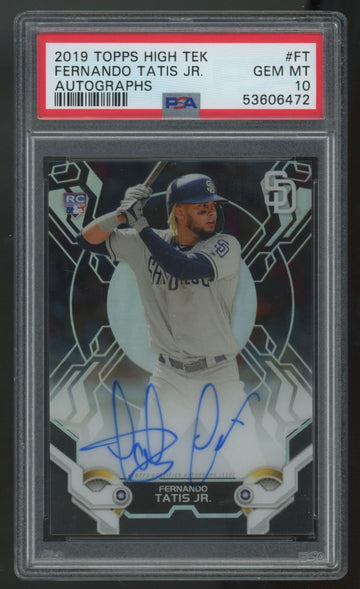2019 Topps High Tek Fernando Tatis Jr. RC Auto #HTA-FT PSA 10