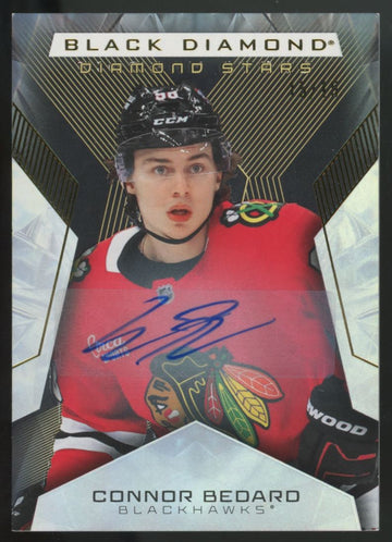 2025-26 UD Black Diamond Connor Bedard Diamond Stars Auto /15 #BDS-CB