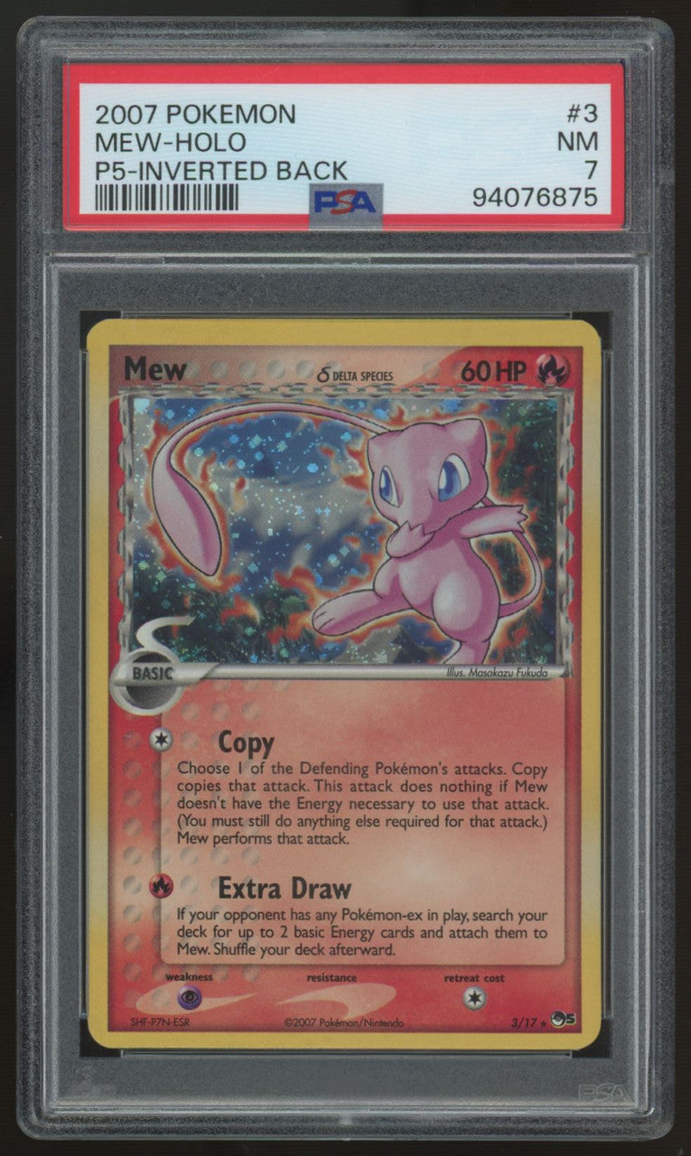 2007 Pokemon Mew Pop Series 5 Inverted Back Holo #3 PSA 7 ...