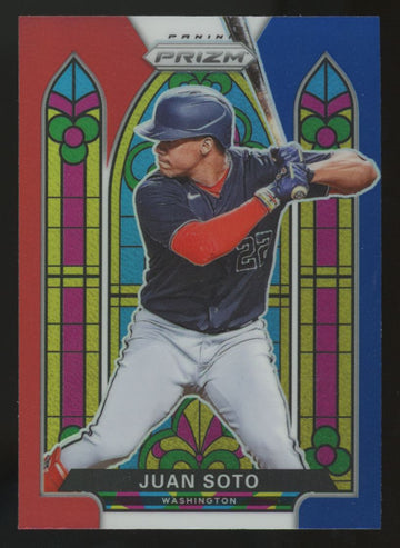2021 Panini Prizm Juan Soto Red, White & Blue Stained Glass #SG-3