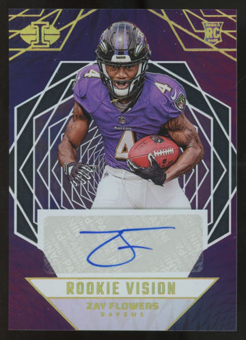 2023 Illusions Zay Flowers RC Vision Auto Black /50 #RVS-ZFL