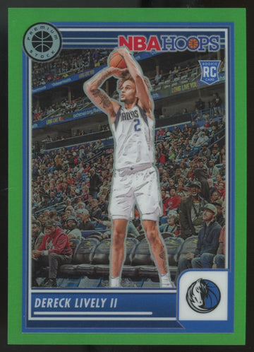 2023-24 Panini Premium Stock Dereck Lively II RC Neon Green /5 #253