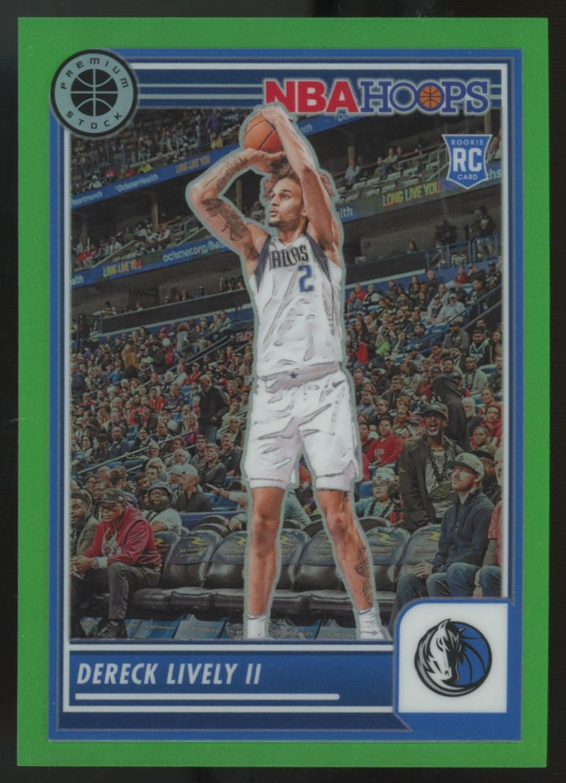 2023-24 Panini Premium Stock Dereck Lively II RC Neon Green /5 #253