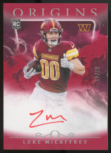 2024 Origins Luke McCaffrey RC Auto Red Ink /99 #RAU-LCC